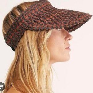 Free People Island Hopper Speckled Straw Visor